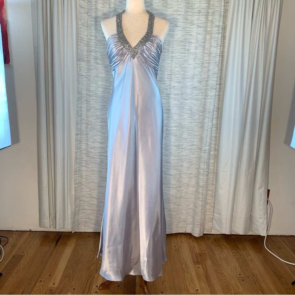Cache Metallic Silver Halter Dress - Picture 2 of 16
